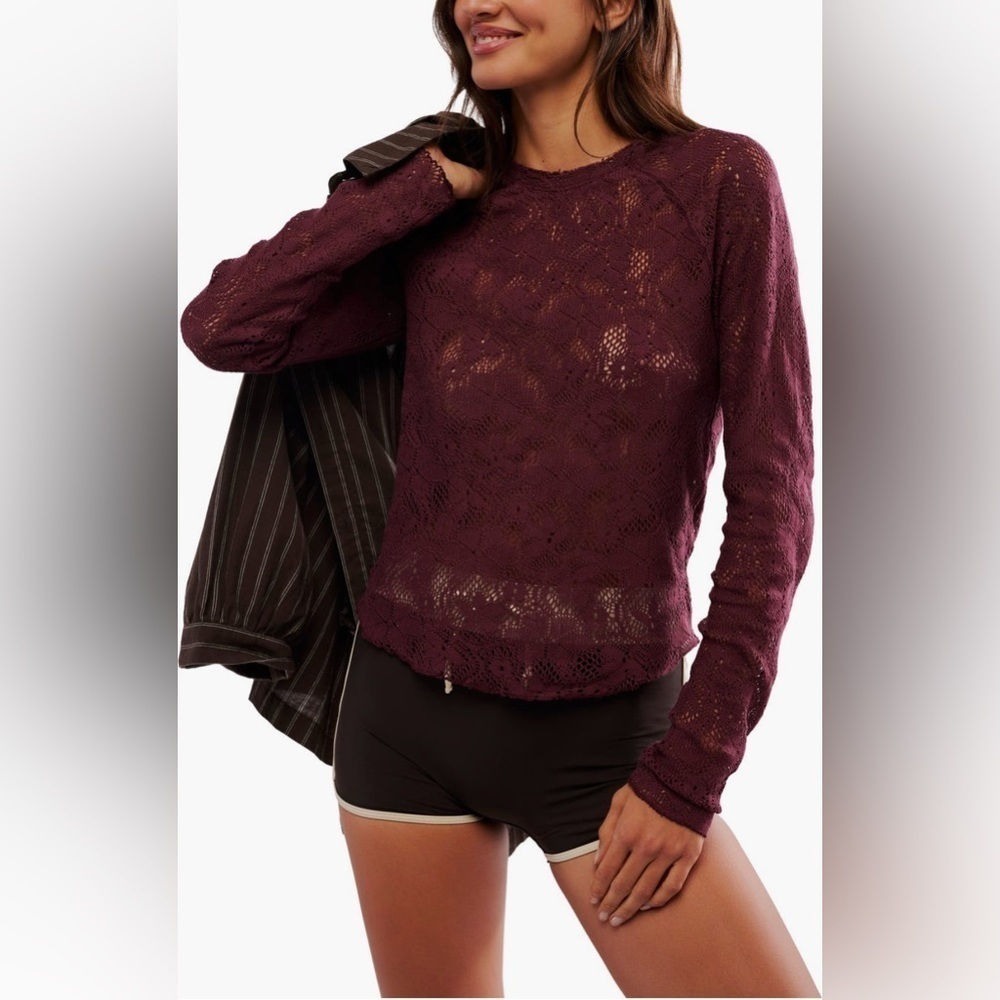 Free People NWT In the Meadow Lace Semi-Sheer cotton blend - S, M